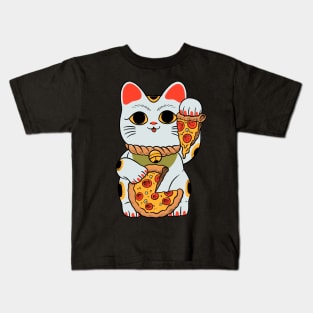 Lucky Pizza Cat Kids T-Shirt